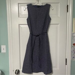 Kenneth Cole Heathered purple tweed tie sleeveless Midi Dress